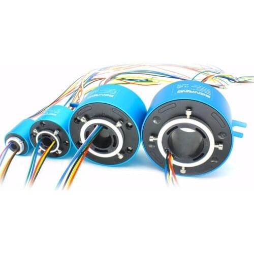 Through Hole Slip Ring 2/6/12/18/24 Channels 2A/5A/10A Current Slipring Hollow Rotate Connector Hole 8-100mm Conductive Rings