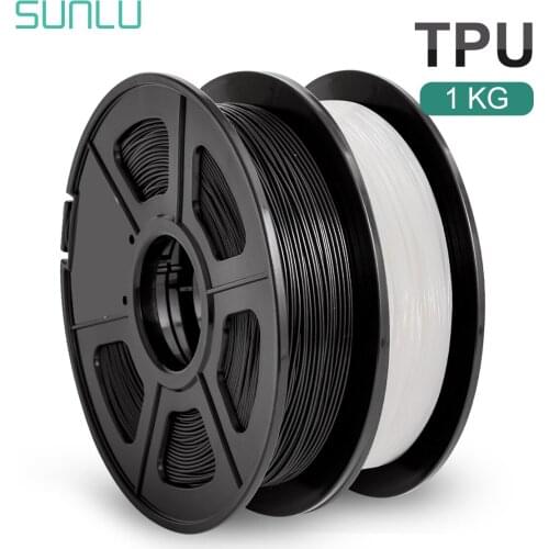 SUNLU TPU 1.75MM 2 Rolls 0.5KG/Roll High Quality 3D Printer Filament Flexible Plastic Filament Suitable For all FDM 3D printers