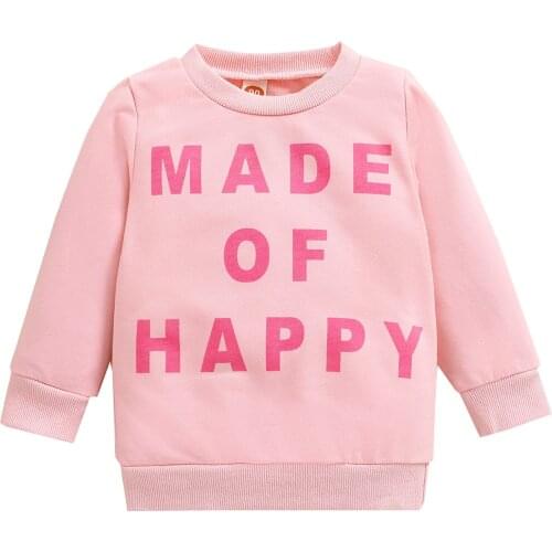 0-3Years Infant Baby Boy Girl Letter Sweatshirt Casual Autumn Round Neck Long Sleeve Pullover Tops Unisex Toddlers Sweatshirts