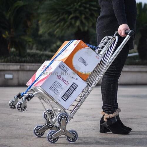 Shopping Carts For The Elderly, Grocery Shopping Carts, Small Carts, Climbing Stairs, Dual-purpose Folding Lightweight Household