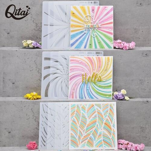 Stencil 10PCS/SET Sunshine Wave Strip Background Layering Stencils Scrapbooking Decorative Embossing DIY Paper Card Cutting Dies