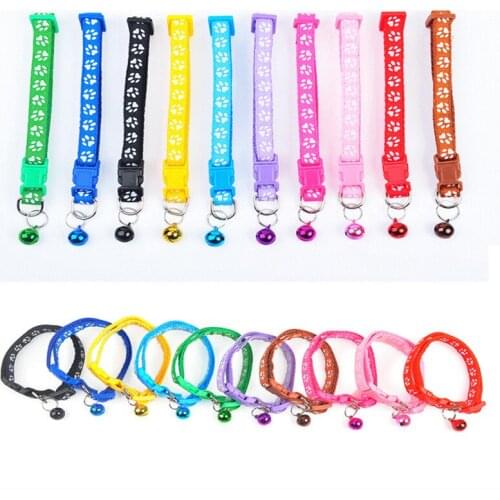 Pet Supplies Cat Collar With Bell Adjustable Buckle Collar Cat Dog products Cat Accessories Collar for cats Small Dog Collar