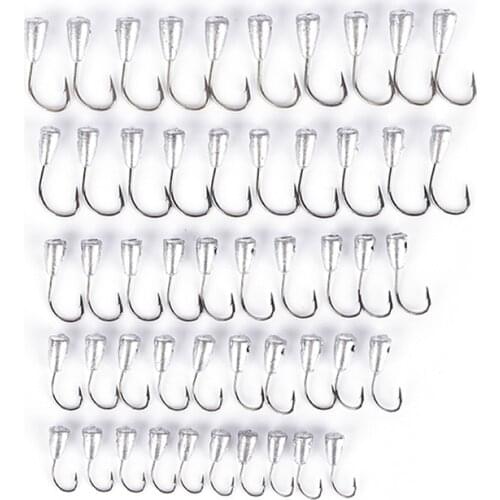 10/50pcs Japan barb titanium tungsten barb fish hook tin fixture head frame hook fishing tool 2#/4#/6#/8