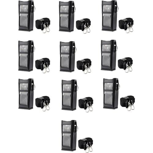 Lot 10PCS Hard Leather Carrying Sleeve Shoulder Bag Case Holster Holder with Belt Clip for Hytera HYT PD780 PD780G Walkie Talkie