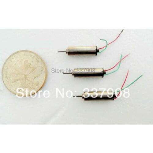 100PCS 4*12mm 3.7V/66000/20mA Coreless Motor Model Aircraft Motor High Speed Small Motor