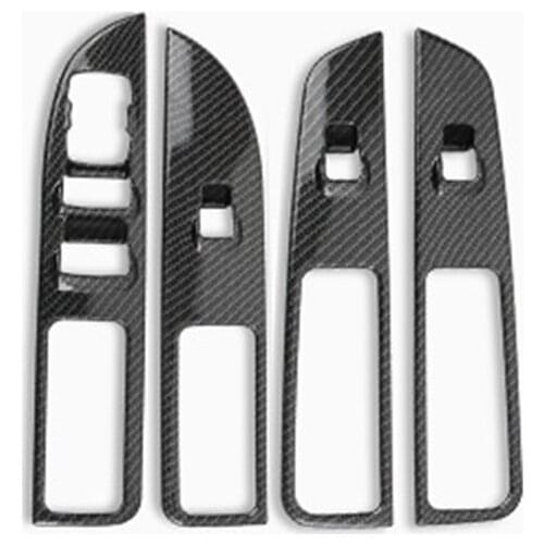 4pcs/Set ABS Car Inner Door Window Lift Switch Button Panel Cover Trim Fit For Ford Explorer 2016 2017 2018 2019 LHD