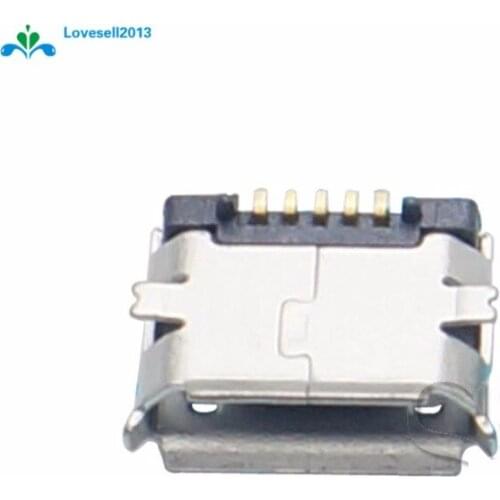 50pcs Micro USB 5P,5-pin Micro USB Jack,5Pins Micro USB Contor Tail Charging socket mini USB