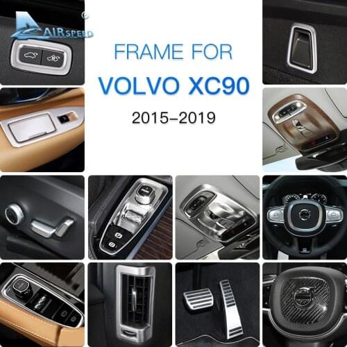 AIRSPEED Chrome ABS Stainless Steel for VOLVO XC90 Accessories 2015 2016 2017 2018 2019 Car Decoration Sticker Interior Moulding