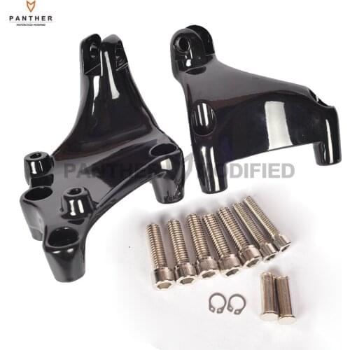 Black Motorcycle Passenger Footpeg Moto Foot Rest Mounting Bracket case for Harley 883 1200 XL Sporster 2014 2015 2016 2017
