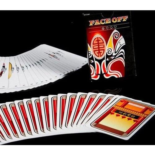 Face Off Deck Magic Tricks Illusions Props Professional Magician Change Face Poker Street Close up Gimmick Easy To Do Mentalism