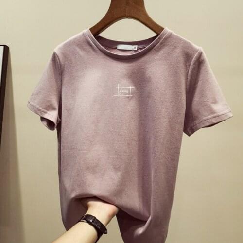 Zuolunouba Summer Women T Shirt Printed Harajuku Letter Simple Loose Wild Lady Tees O-neck Short Sleeve Cotton Tops Female