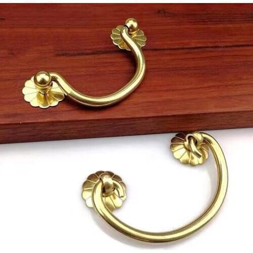 Classical Brass Handle Retro Smiley Pattern Drawer Medicine Cabinet Desk Cabinet Door Knob Funiture Handles