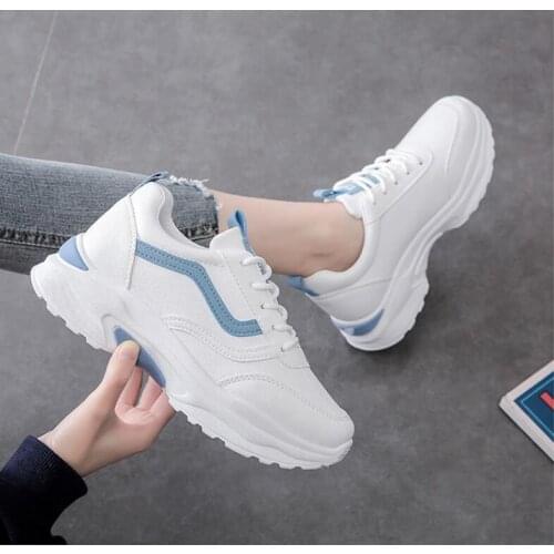 Women Vulcanize Shoes Casual Fashion New Woman Comfortable Breathable White Flats Female Platform Sneakers Chaussure Femme