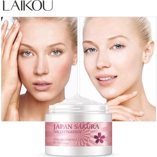 LAIKOU Sakura Japan Nicotinamide Face Cream Moisturizer Reduce Wrinkles Anti-aging Anti-oxidation Enhacer Skin Cream Facial care