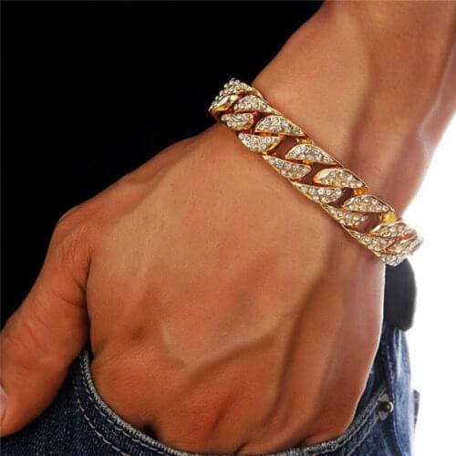 Mens Pinky Tone Hip Hop Punk Cuban Miami Fashion Link Bracelet