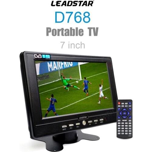 2021 Newest D7 7-Inch Digital And Analog Mini Small Car Tv Support Usb Tf Mp4 H.265 Ac3 Portable Tv Dvb-T2 Atsc Tdt