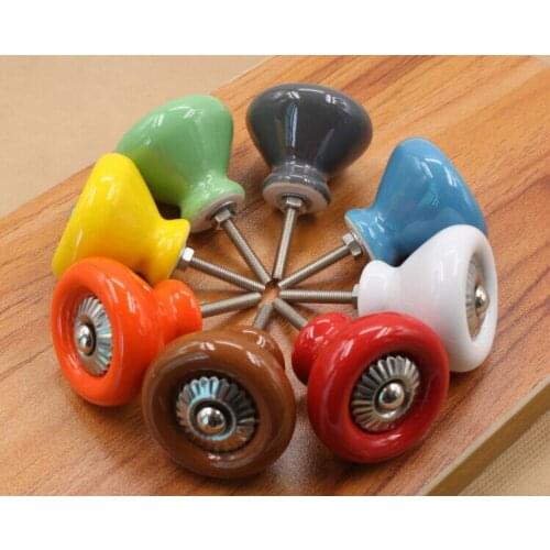 New Arrival Ceramic Handles and Knobs Cabinet Ceramic Knobs Round Knobs