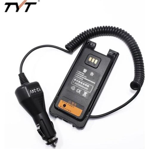 NEW Original 12-24V Battery Eliminator Car Charger For TYT MD-2017 Digital Radio DMR Two Way Radio