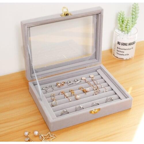 Portable jewelry box Necklace earrings storage box