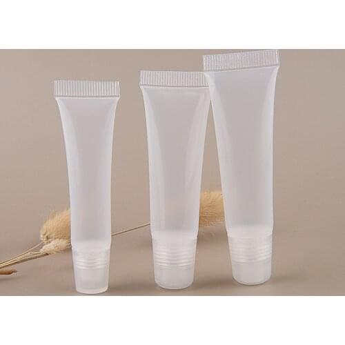 10 Pcs/Lot 8/10/15g Empty Lip Gloss Tubes Lip Balm Soft Tube Makeup Squeeze Clear Lip Gloss Containers DIY Empty Lipstick Tubes