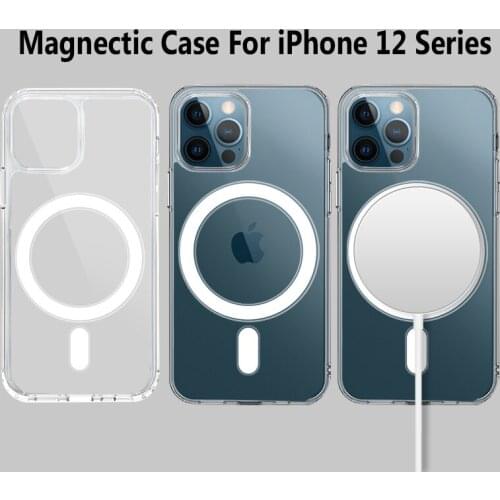 Luxury Magnectic Case For iPhone 12 mini Pro Max Case For Magsafe Wireless Charging Shockproof Full Protection PC+TPU Phone Case