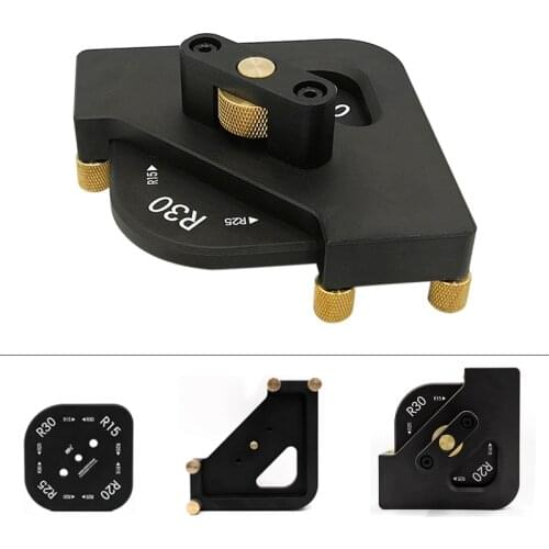 Woodworking Corner Quick Jig Template Radius R15 R20 R25 R30 for Router Trimmer Carpenter Tool Aluminium Alloy