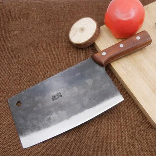 MISGAR Traditional Chinese Slicing Knive Old Blacksmith Handmade Kitchen Cutting Knives Regrinding Forged Knife Sharp Slicer