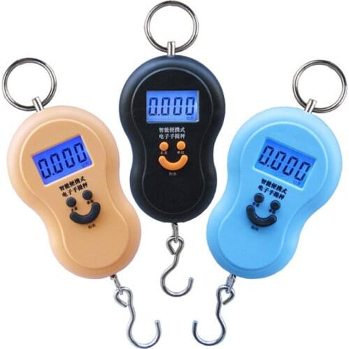 Gourd-shaped express scale portable electronic scale portable mini luggage scale 50kg hook electric kitchen food scale wholesale