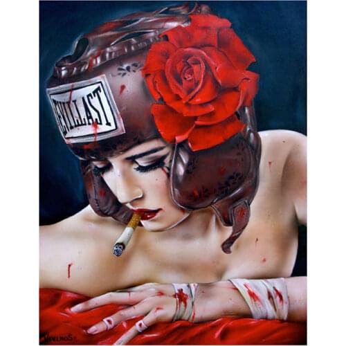 High quality Oil painting Canvas Reproductions Bloody Knuckles by Brian M.Viveros Painting hand painted