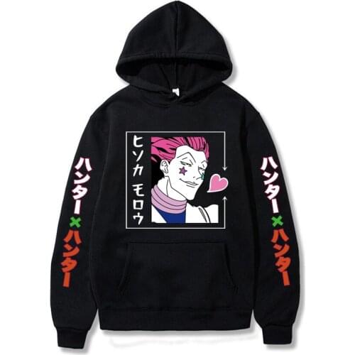 Sudaderas de Anime japonés Killua Eyes Killua HxH 2020 invierno estilo japonés Hunter X Hunter sudaderas ropa de calle para muje