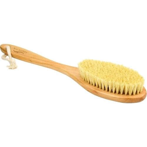 SOUTH FIN 1PC Long Wooden Handle Bath Body Brush Removable Bristle Exfoliating Dry Skin Back Scrubber Shower Cleaning Massager