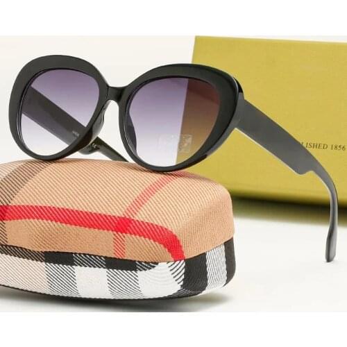 Cat Eye Sunglasses Classic Women Designer Brand Glasses Ladies Fashion Round Gradient Color Lenses Driving Shopping Mirror