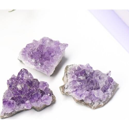 1PC Natural Purple CrystalQuartAmethyst Cluster Jingdong ReikiHealingNatural Mineral Samples Home Decoration
