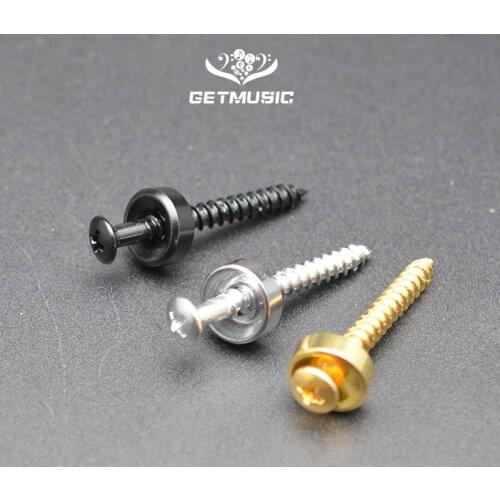 40pcs Guitar neck Joint Plate Screw Bushings Ferrules For Neck Mounting With Screws black-chrome-Gold
