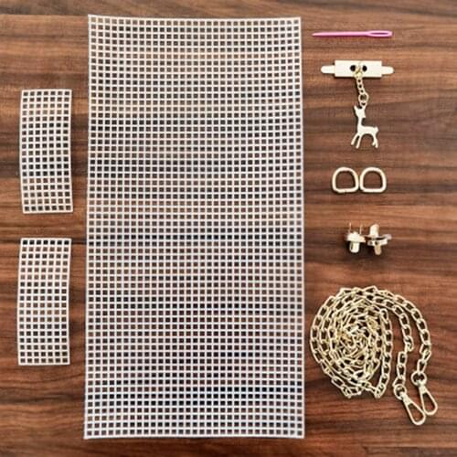6pcs/set Of Auxiliary Weaving Plastic Mesh Plastic Mesh Kit Diy Bag Accessories Weaving Helper Making Accessories