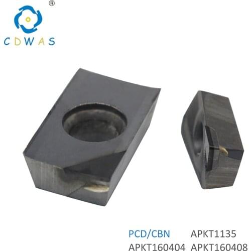 APKT1135 APKT160404 APKT160408 apkt 1135 1604 PCD CBN Diamond Inserts Milling Turning Tool Mill CNC Lathe cutter Tool