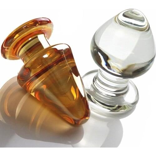 Crystal Glass Big Anal Plug Anal Expander Big Butt Plug Couples Masturbation Anal Dildo G point Stimulator Adult Anal Sex SexToy