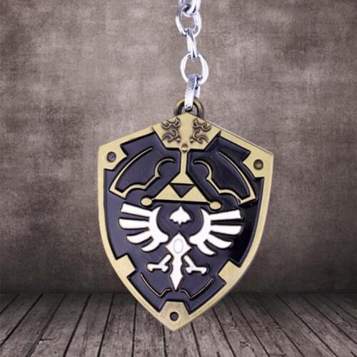 Cosplay Zeldas-Game Shield Keychain The Legend-Zeldas Series Breath Of The Wild Key Chain Accessories Key Ring Toys For Kids Gif