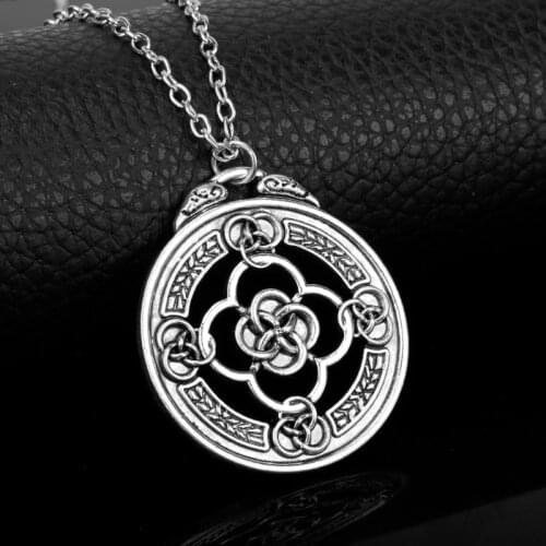 Movies Outlander Scottish Irish Celtic Viking Norse Knot Eternity Cross Gaelic Scotland Ireland Dragonfly Chain Necklace Pendant