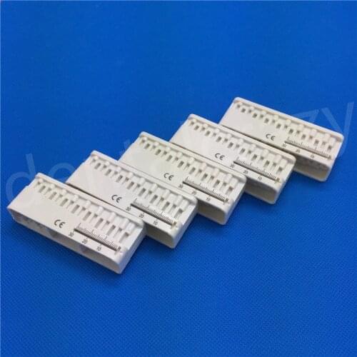 White New Dental Autoclave Disinfection Box/Case for Endodontic Reamers with Ruler