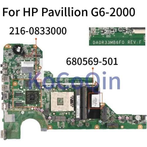 DA0R33MB6E0 Laptop motherboard For HP Pavillion G4-2000 G6-2000 G7-2000 Mainboard DA0R33MB6F1 680569-001 680569-501 SLJ8E