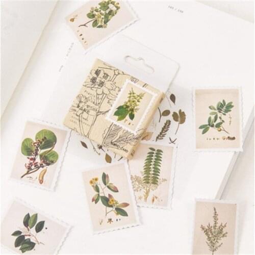 45 Pcs/pack Herbal Plants Decorative Stickers Scrapbooking Stick Label Diary Stationery Album Bullet Journal Stickers