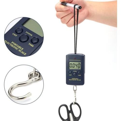 Durable Portable 40kg/10g LCD Digital Display Electronic Hanging Fishing Digital Pocket Weight Hook Scale Pocket Size