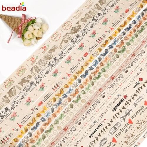 New Arrival 5 Yards Width 1/1.5/2/2.5/3cm Multi Color Design Printed Cotton Ribbon DIY Sewing & Packing Accessories