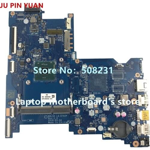 JU PIN YUAN 854943-601 854943-501 LA-D702P for HP NOTEBOOK 15-AY 15-AC 15-AY022DS laptop motherboard with N3710 fully Tested