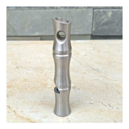 Mini Portable 201 Stainless Steel Whistle Outdoor Survival Stainless Steel Bamboo Shape Key Chain Whistle SOS EDC Survival Tool