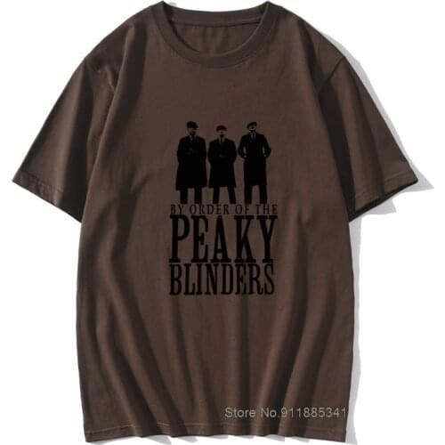 Peaky Blinders TShirt Men Arthur Thomas Shelby Summer Big Size Tops Short Sleeve Vintage T-Shirt Vintage 100% Cotton Tees