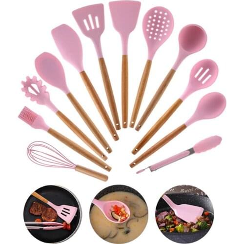 Silicone Kitchen Utensils Set Gadget Accessories Non-stick Kitchenware Cooking Tools Spoon Spatula Ladle Egg Beaters Tools