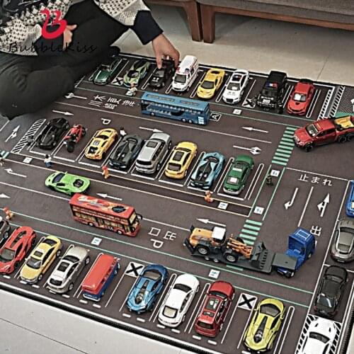 Bubble Kiss Toy Car Floor Mat Soft Childrens Room Decoration Play Rugs Creative Pattern Home Living Room Area Anti Slip Carpets