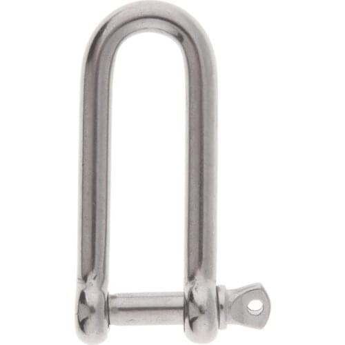 Stainless Steel Screw Pin Chain Anchor D Shackle - 1/4 Inch - 6mm